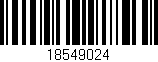 Código de barras (EAN, GTIN, SKU, ISBN): '18549024'