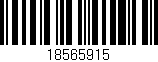 Código de barras (EAN, GTIN, SKU, ISBN): '18565915'