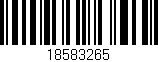 Código de barras (EAN, GTIN, SKU, ISBN): '18583265'