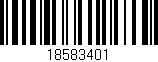Código de barras (EAN, GTIN, SKU, ISBN): '18583401'