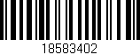 Código de barras (EAN, GTIN, SKU, ISBN): '18583402'