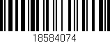 Código de barras (EAN, GTIN, SKU, ISBN): '18584074'