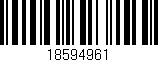 Código de barras (EAN, GTIN, SKU, ISBN): '18594961'