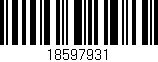 Código de barras (EAN, GTIN, SKU, ISBN): '18597931'