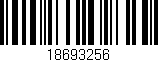 Código de barras (EAN, GTIN, SKU, ISBN): '18693256'