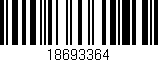 Código de barras (EAN, GTIN, SKU, ISBN): '18693364'