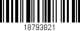 Código de barras (EAN, GTIN, SKU, ISBN): '18793821'