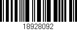 Código de barras (EAN, GTIN, SKU, ISBN): '18928092'