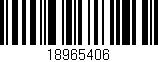Código de barras (EAN, GTIN, SKU, ISBN): '18965406'
