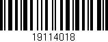 Código de barras (EAN, GTIN, SKU, ISBN): '19114018'