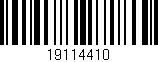 Código de barras (EAN, GTIN, SKU, ISBN): '19114410'