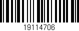 Código de barras (EAN, GTIN, SKU, ISBN): '19114706'