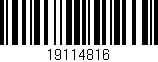 Código de barras (EAN, GTIN, SKU, ISBN): '19114816'