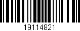 Código de barras (EAN, GTIN, SKU, ISBN): '19114821'