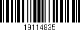 Código de barras (EAN, GTIN, SKU, ISBN): '19114835'