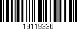 Código de barras (EAN, GTIN, SKU, ISBN): '19119336'