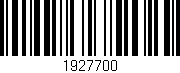 Código de barras (EAN, GTIN, SKU, ISBN): '1927700'