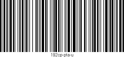 Código de barras (EAN, GTIN, SKU, ISBN): '192cp-pta-u'