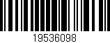 Código de barras (EAN, GTIN, SKU, ISBN): '19536098'