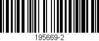 Código de barras (EAN, GTIN, SKU, ISBN): '195669-2'