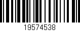 Código de barras (EAN, GTIN, SKU, ISBN): '19574538'