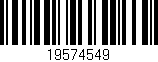 Código de barras (EAN, GTIN, SKU, ISBN): '19574549'