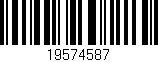 Código de barras (EAN, GTIN, SKU, ISBN): '19574587'