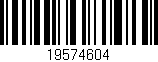 Código de barras (EAN, GTIN, SKU, ISBN): '19574604'