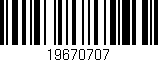 Código de barras (EAN, GTIN, SKU, ISBN): '19670707'