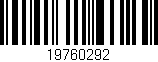 Código de barras (EAN, GTIN, SKU, ISBN): '19760292'