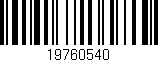 Código de barras (EAN, GTIN, SKU, ISBN): '19760540'