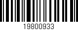 Código de barras (EAN, GTIN, SKU, ISBN): '19800933'