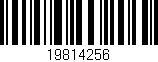 Código de barras (EAN, GTIN, SKU, ISBN): '19814256'