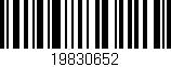 Código de barras (EAN, GTIN, SKU, ISBN): '19830652'