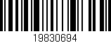 Código de barras (EAN, GTIN, SKU, ISBN): '19830694'