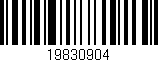 Código de barras (EAN, GTIN, SKU, ISBN): '19830904'