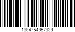 Código de barras (EAN, GTIN, SKU, ISBN): '1984754357838'