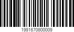 Código de barras (EAN, GTIN, SKU, ISBN): '1991670800009'