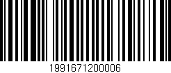 Código de barras (EAN, GTIN, SKU, ISBN): '1991671200006'