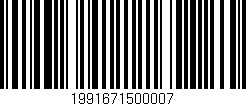 Código de barras (EAN, GTIN, SKU, ISBN): '1991671500007'