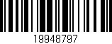 Código de barras (EAN, GTIN, SKU, ISBN): '19948797'