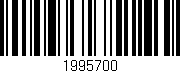Código de barras (EAN, GTIN, SKU, ISBN): '1995700'