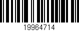 Código de barras (EAN, GTIN, SKU, ISBN): '19964714'
