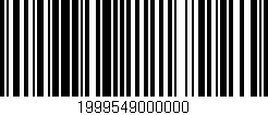 Código de barras (EAN, GTIN, SKU, ISBN): '1999549000000'