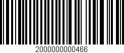 Código de barras (EAN, GTIN, SKU, ISBN): '2000000000466'