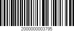 Código de barras (EAN, GTIN, SKU, ISBN): '2000000003795'
