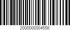 Código de barras (EAN, GTIN, SKU, ISBN): '2000000004556'
