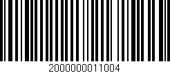 Código de barras (EAN, GTIN, SKU, ISBN): '2000000011004'