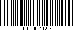 Código de barras (EAN, GTIN, SKU, ISBN): '2000000011226'