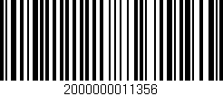 Código de barras (EAN, GTIN, SKU, ISBN): '2000000011356'